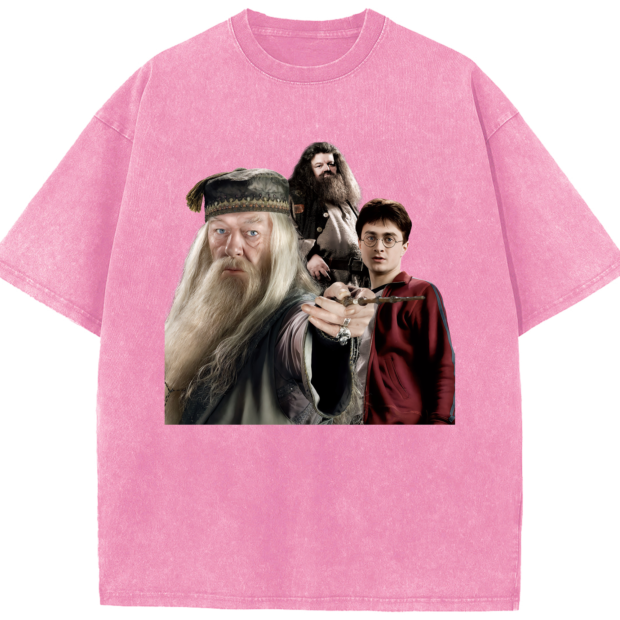 （画像用） Harry Potter ハリー・ポッターシリーズ 綿100% ヴィンテージ風 半袖Tシャツ（フロントプリント）